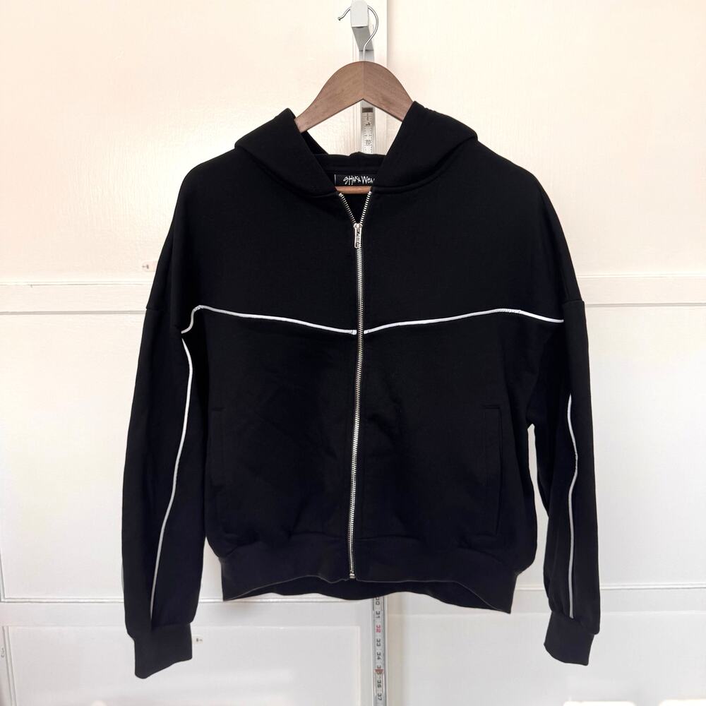 Shakawear 3M Fleece Cropped Zip Up Hoodie Size Small 23x22